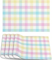 $23  Buffalo Plaid Placemats Set of 4 - 12x18'