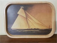 Metal Nautical Theme Tray