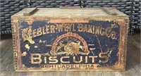 Antique Keebler Baking Co Biscuit Box