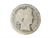 1895 o Barber Silver Half Dollar