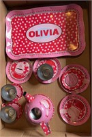 Newer Olivia Childs Tea Set -Metal