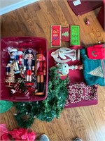 Nutcrackers and various decorations
