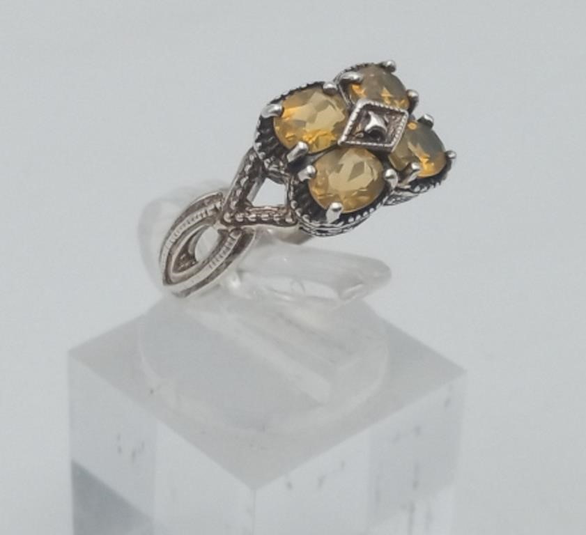 Sterling Citrine Ring