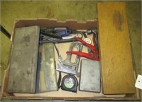 Brown and Sharpe caliper, level, stapler etc.