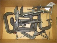 (10) C-clamps includes Craftsman and others,