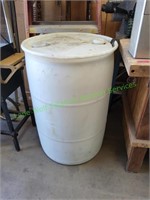 55-Gallon Plastic Barrel