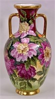 Vase - hand painted - W. Germany - 9" dia.,