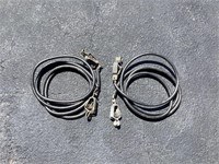 2 black heavy duty cable with clamps