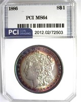 1886 Morgan PCI MS64 Fantastic Rim Color