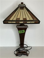 Leaded style heavy lamp 25” X 14” X14”