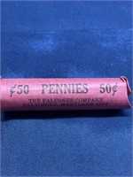 .50 unsearched Penny coin roll