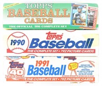 Complete 1990 & 1991 Topps Baseball Sets (Sealed)