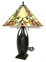 Lamp with Stained Glass Shade