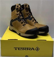 Sz 10 Men's Terra Safety Boots - NEW $260