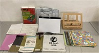 Opount Easel & Various Art & Craft Items