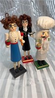 Set of 3 Professional Nutcrackers. 2 Teacher and