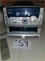 AIWA Cassette/CD/Radio with Remote-Works