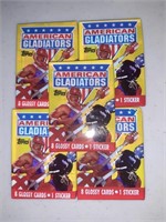 Lot of 5 American Gladiators Packs