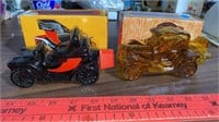 2 Collectible Avon Car Cologne Bottles Full in