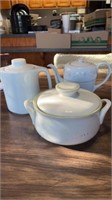 Country casual Stoneware tureen, stoneware teapot