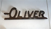 Heavy Cast Oliver Tractor Sign 13"L