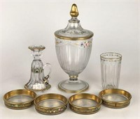 Heisey Gold Trim Glassware & More