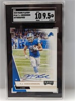 2020 Panini Playoff #166 TJ Hockenson Auto SGC 9.5