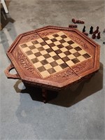 Bali Carved wood Chess Decorative Game Table