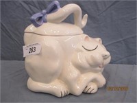 Napping Cat Cookie Jar