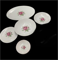 (10) Pc Germany Rose Dishes