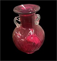 Beautiful Fenton Cranberry Vase