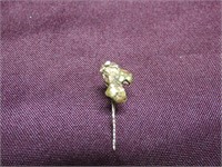 Gold nugget stick pin.