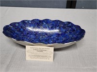 Jay King Stainless Steel Lapis Inlay Bowl