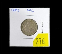 1883 Liberty Head nickel, no cents
