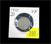 1916-D Buffalo nickel