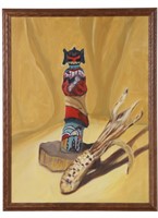 JUDY YOUENS KACHINA  ACRYLIC ON CANVAS PAINTING