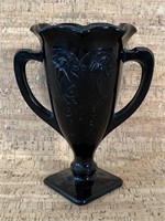 Art Nouveau Lady Nymph Black Amethyst Vase