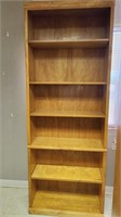 6 tier maple book shelf.