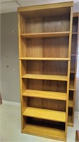 6 Tier maple book shelf.