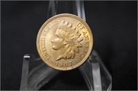 1907 Uncirculated Indian Head Cent Red
