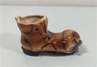 Vintage Hand Painted Boot with Mouse Toothpick