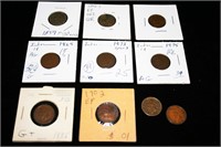 (10) Indian Head Pennies Earliest 1859