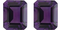 Emerald Cut Amethyst Pair 20.01 Carats - VVS