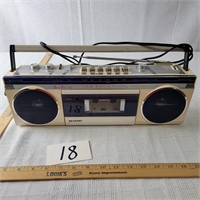 Sharp AM/FM Cassette PLayer- Works