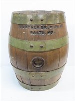 Gunther Brewing Company Wooden Keg