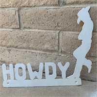 Metal Howdy Sign