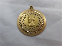 Gold medallion, marked 55VA 750, .4oz