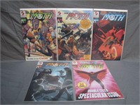 5 Assorted "The Moth" Comics