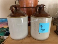 2) Stoneware jugs