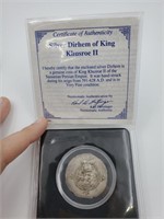 Silver Dirhem of King Khusroe II Coin